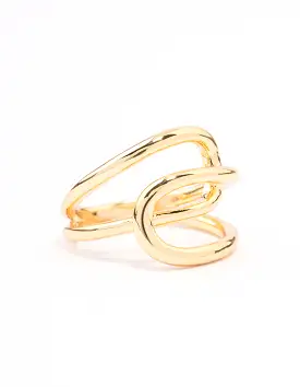 Gold Plated Interlocked Ring