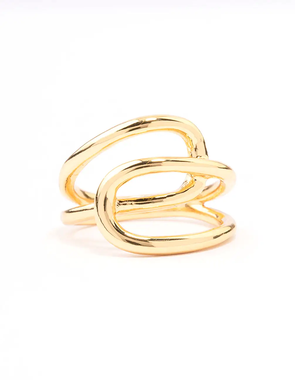 Gold Plated Interlocked Ring