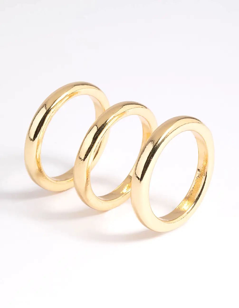 Gold Plated Triple Band Ring