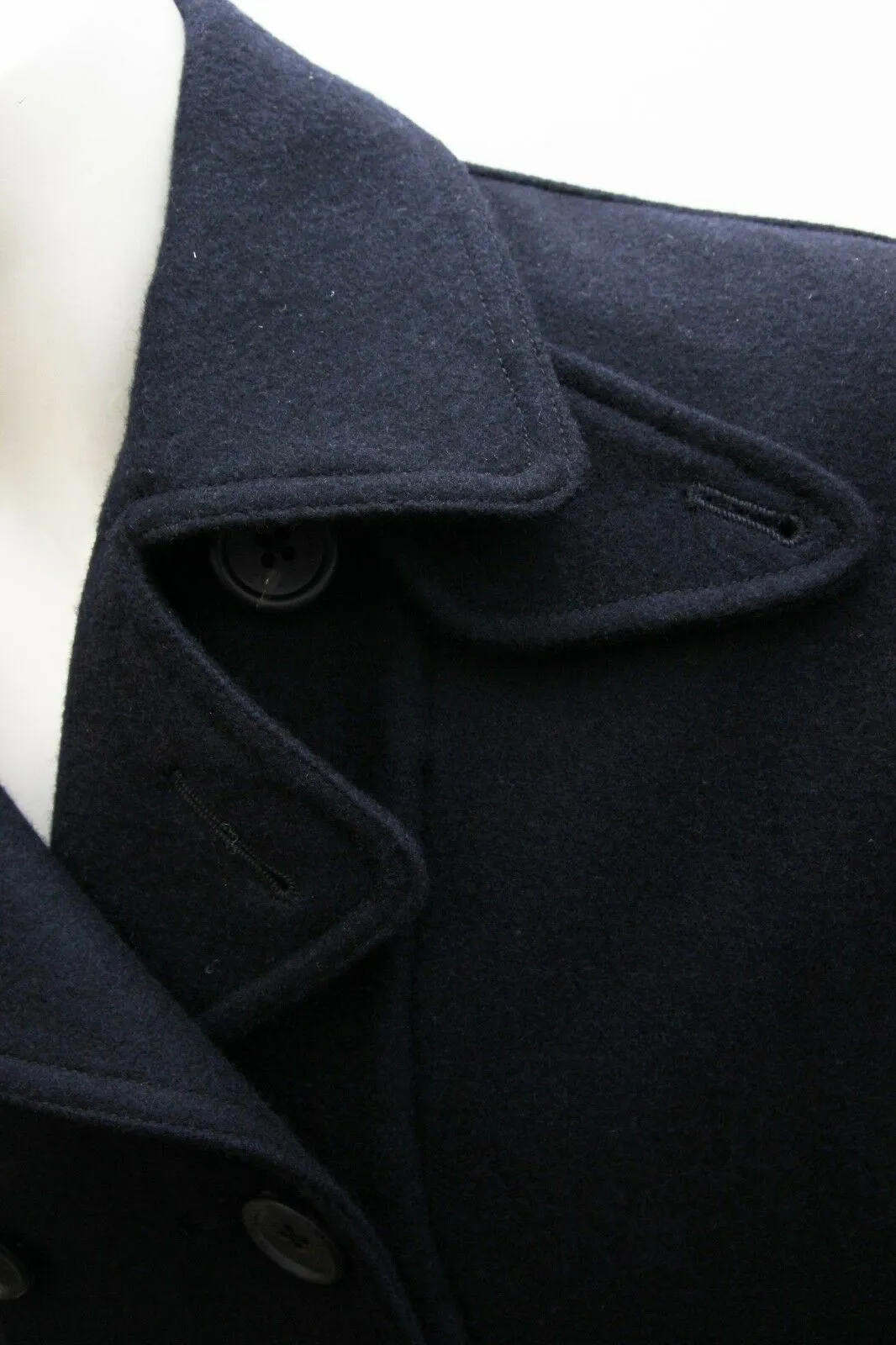 Heavy Navy Wool Peacoat Jacket