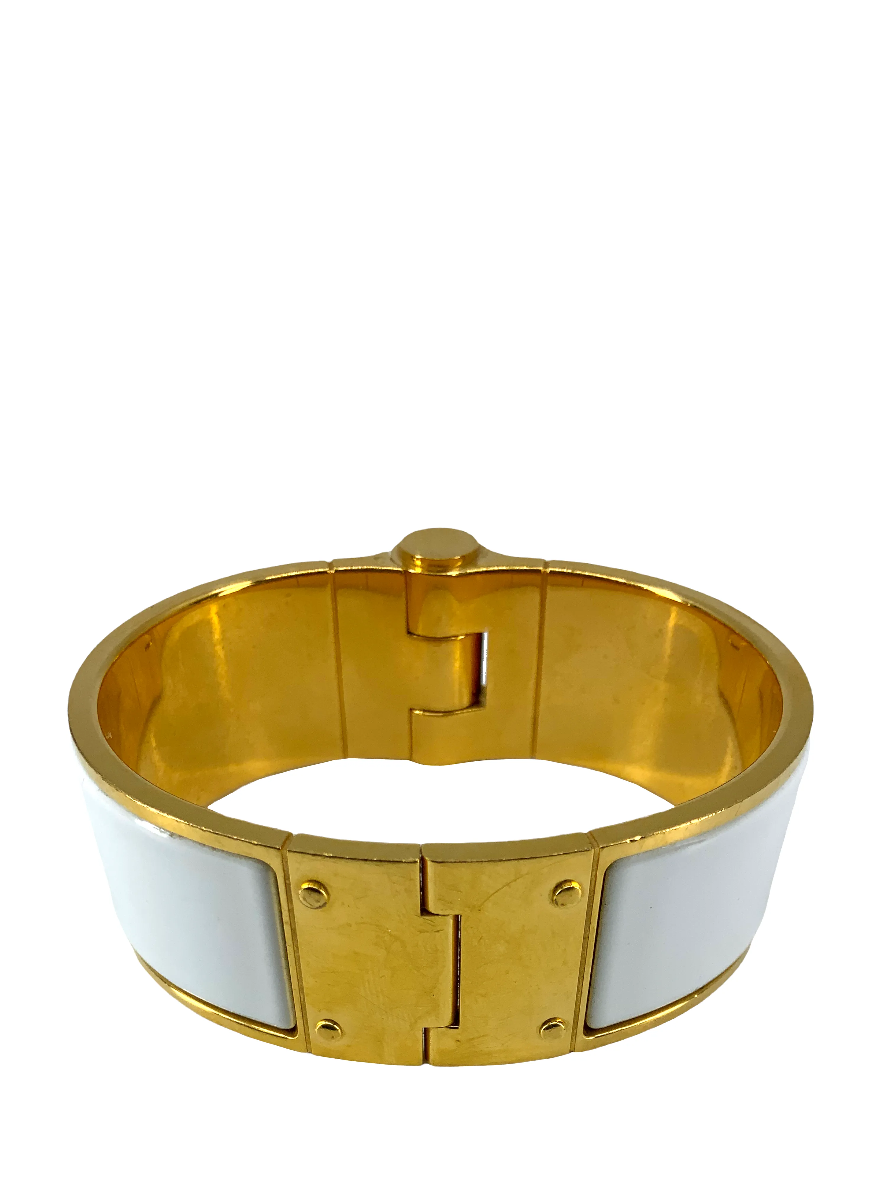 Hermes Enamel Wide Hinged Bracelet M