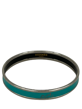 Hermes Printed Enamel Caleche Narrow Bracelet 65