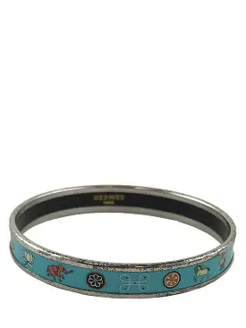 Hermes Printed Enamel Narrow Bracelet 65