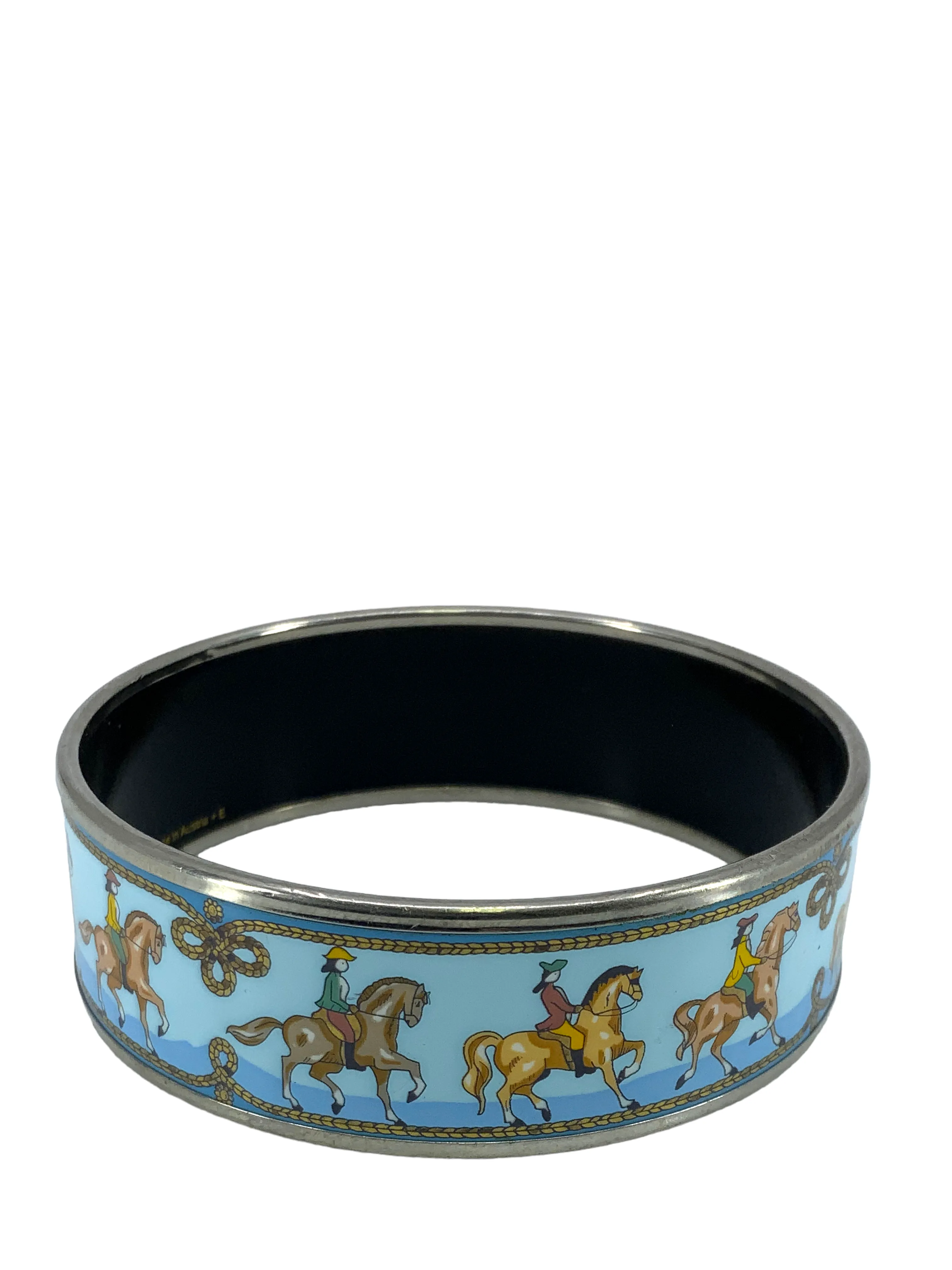 Hermes Printed Enamel Wide Bracelet 65