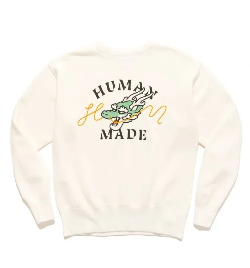 HUMAN MADE  |Crew Neck Heart Unisex Street Style Long Sleeves Plain