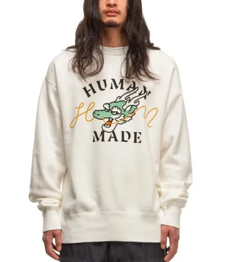 HUMAN MADE  |Crew Neck Heart Unisex Street Style Long Sleeves Plain