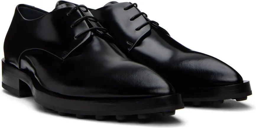 Jil Sander Black Leather Oxfords