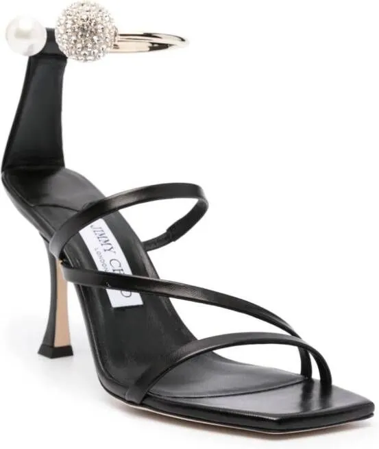 Jimmy Choo Ottilia 90mm leather sandals Black