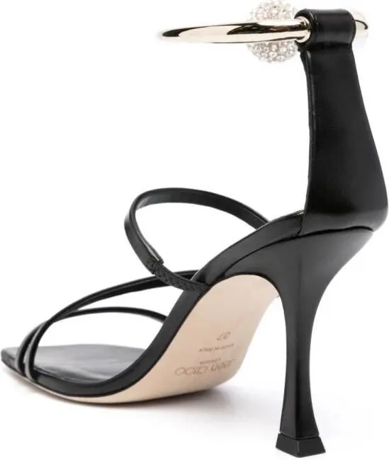 Jimmy Choo Ottilia 90mm leather sandals Black