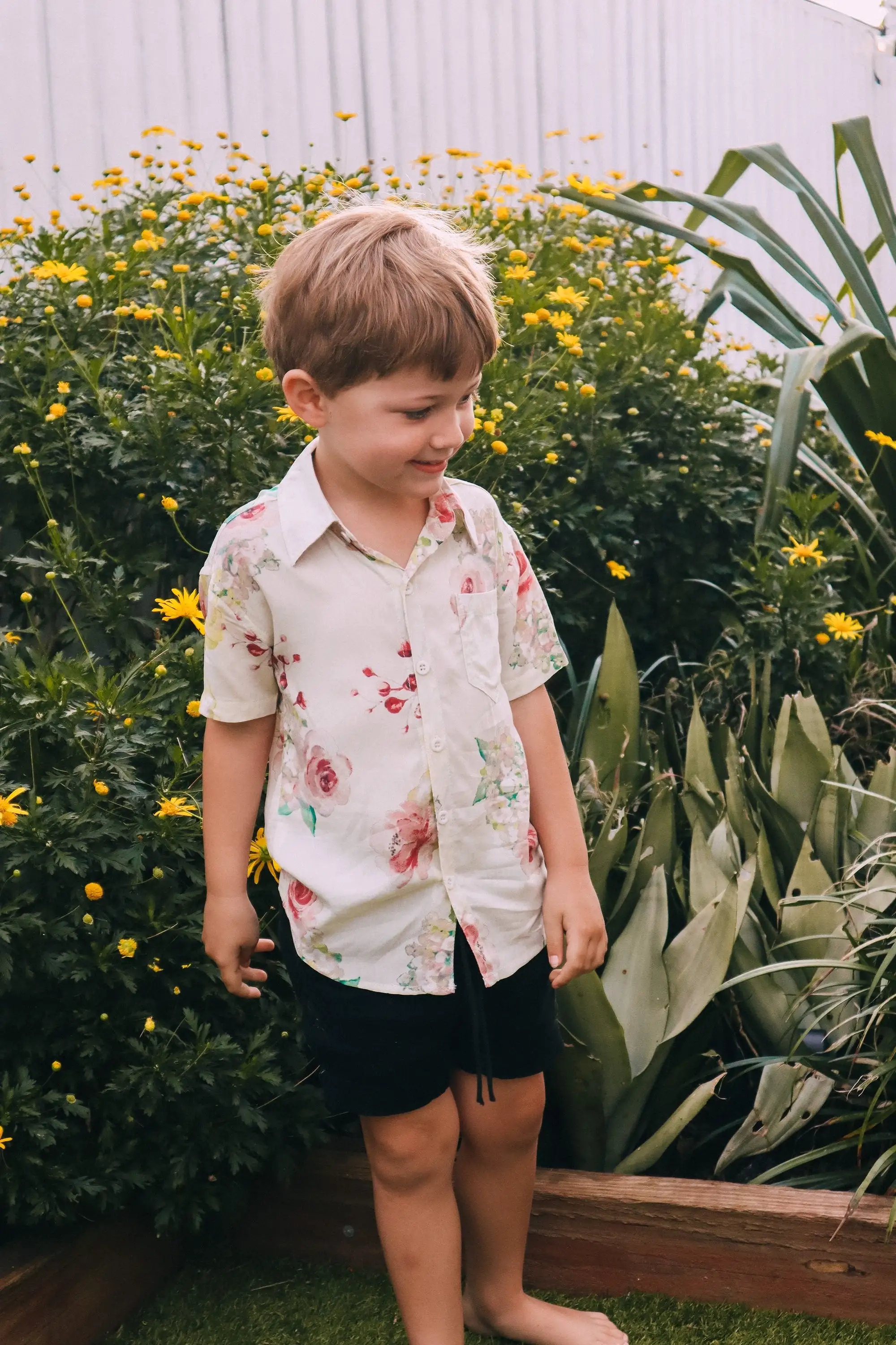 Kid's Button Up Shirt - Exclusive Floral Dream Print