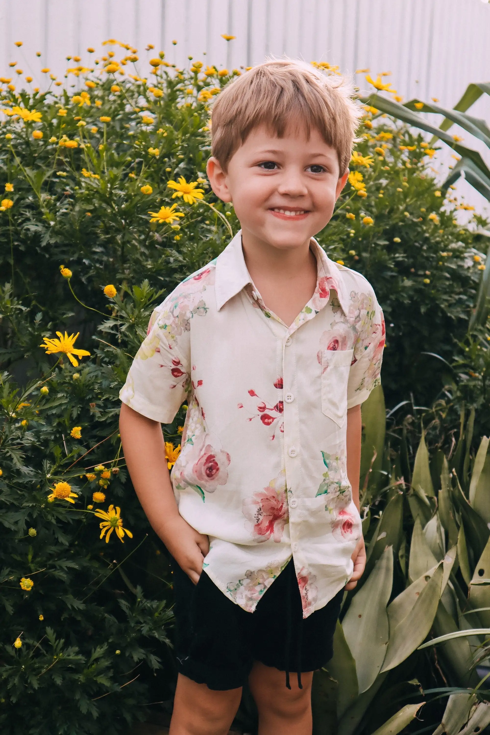 Kid's Button Up Shirt - Exclusive Floral Dream Print