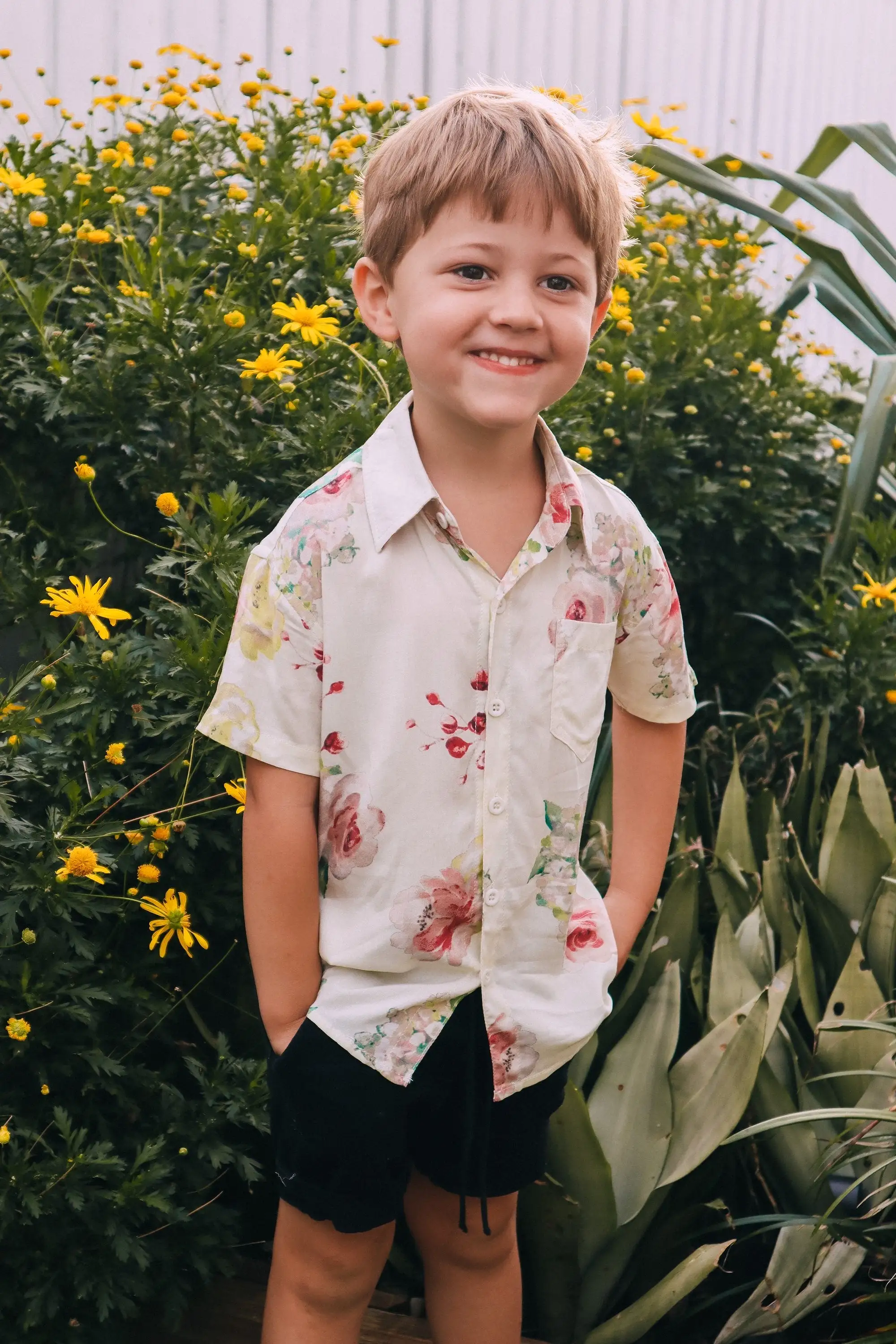 Kid's Button Up Shirt - Exclusive Floral Dream Print