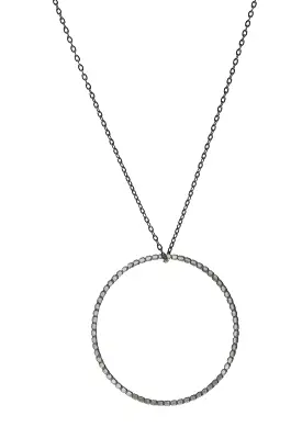 Lennox Necklace, Oxidized Silver