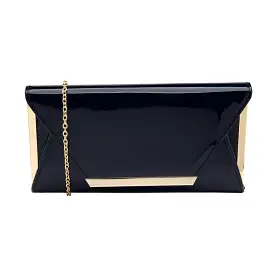 Lotus Martha Navy Patent Bag