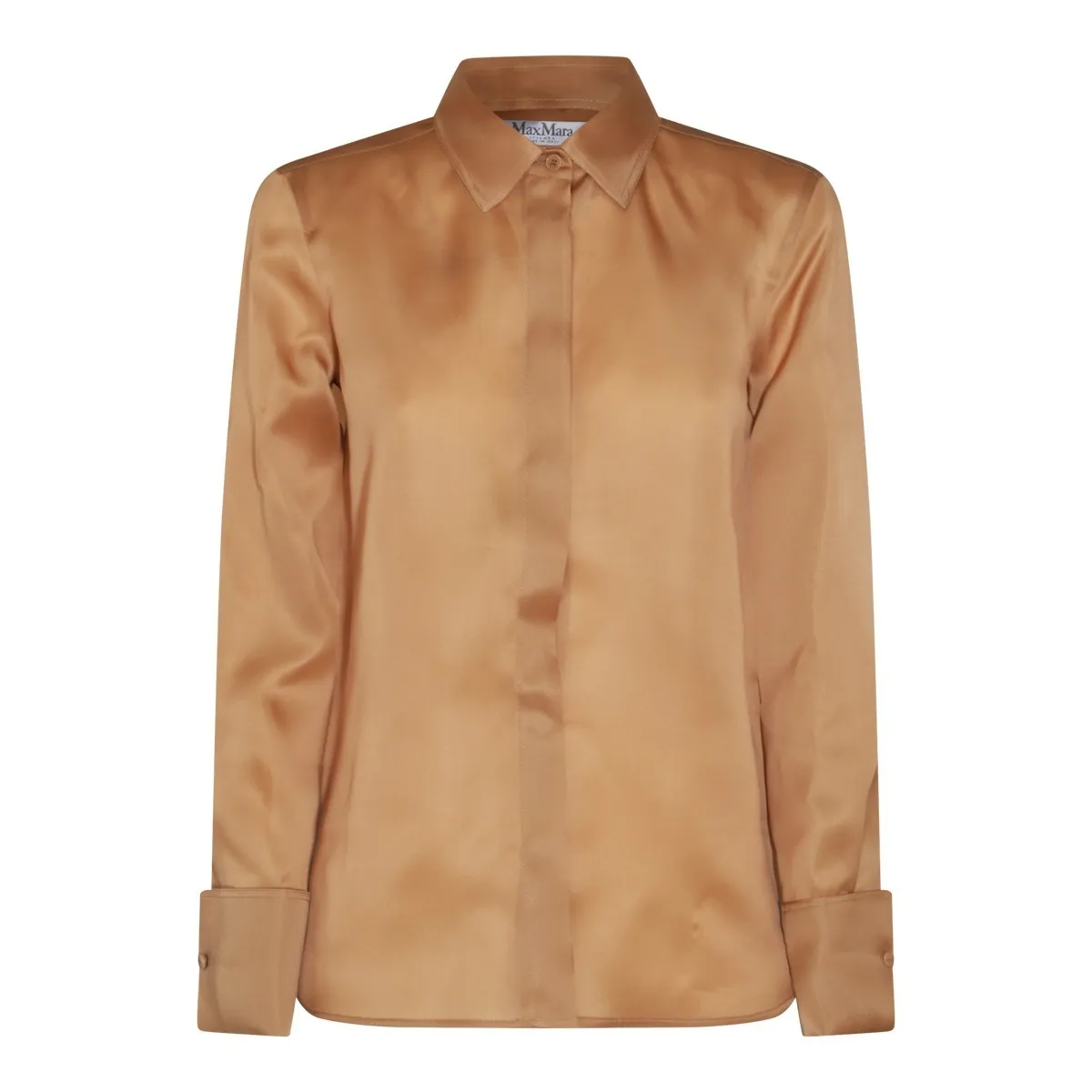 MaxMara  |Casual Style Silk Street Style Long Sleeves Plain