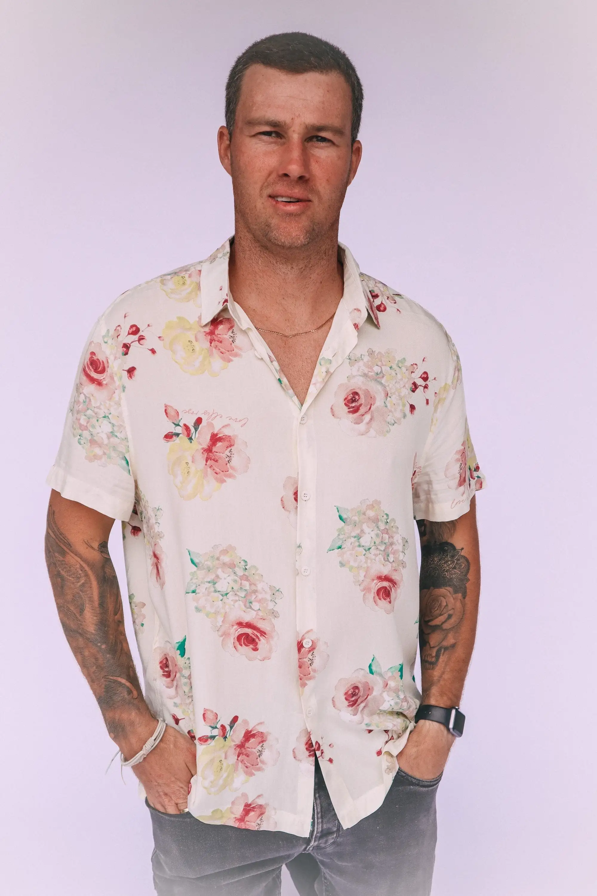 Men's Button Up Shirt - Exclusive Floral Dream