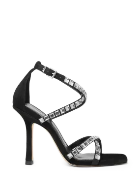 Michael kors  Heeled sandals with rhinestones  - Black