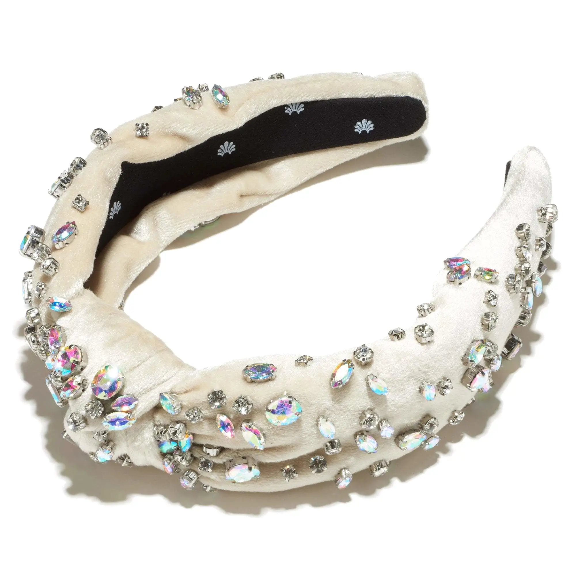 Mixed Shape Crystal Headband, Ivory Pastel