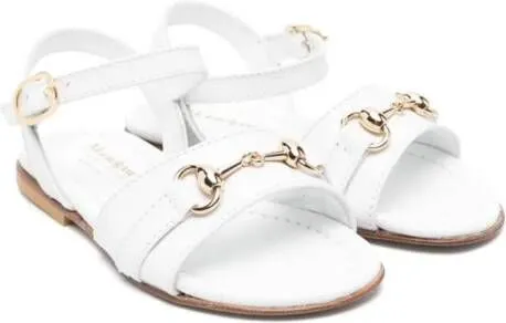 MONTELPARE TRADITION horsebit-detail leather sandals White