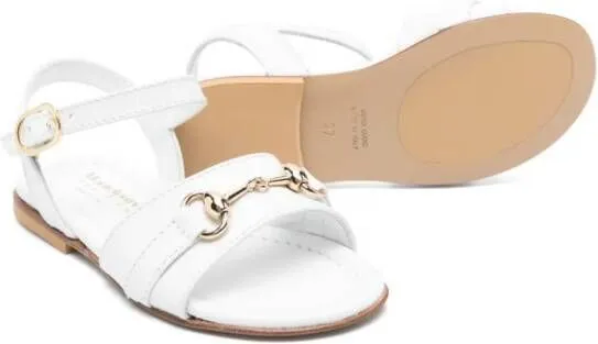 MONTELPARE TRADITION horsebit-detail leather sandals White