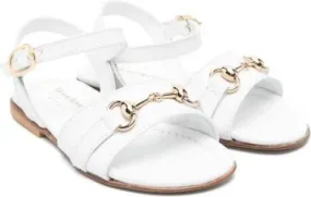 MONTELPARE TRADITION horsebit-detail leather sandals White