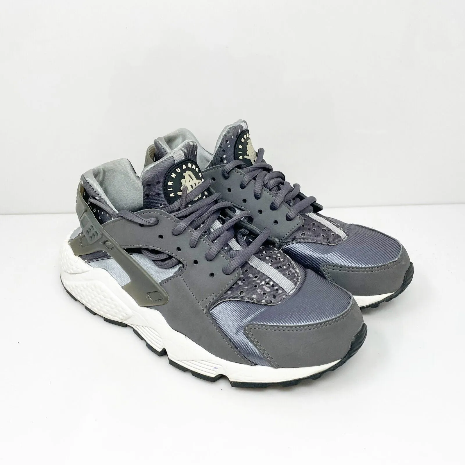 Nike Womens Air Huarache Run Print 725076-005 Gray Running Shoes Sneakers Size 7