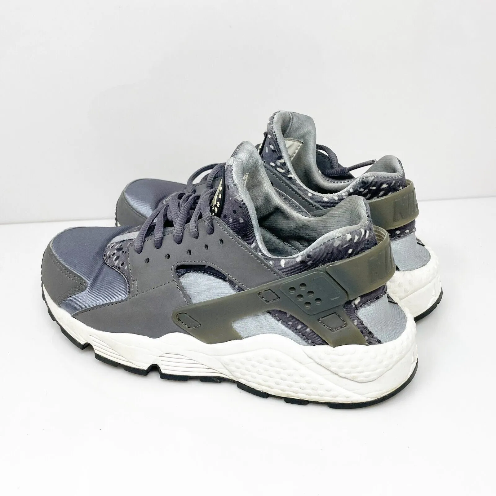 Nike Womens Air Huarache Run Print 725076-005 Gray Running Shoes Sneakers Size 7