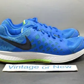 Nike zoom pegasus+ 31 hyper cobalt volt black running shoes 654412-400 sz 6y