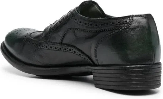 Officine Creative Calixte 035 perforated leather oxfords Black