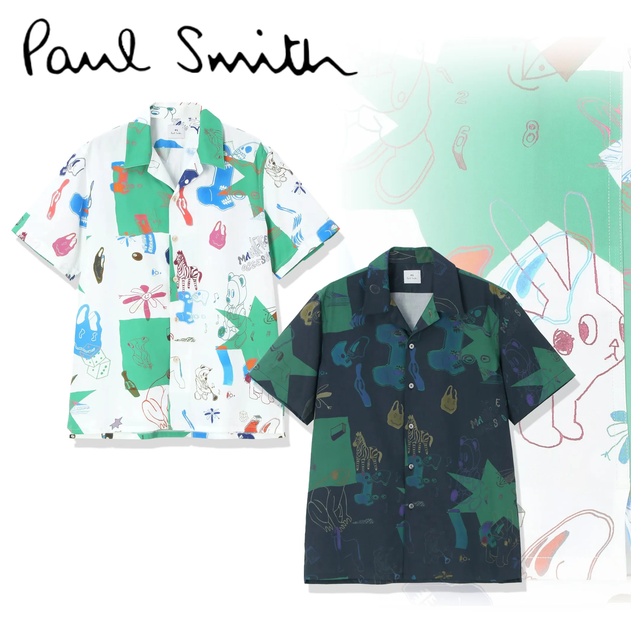 Paul Smith  |Unisex Street Style Plain Short Sleeves Bridal Logo Shirts