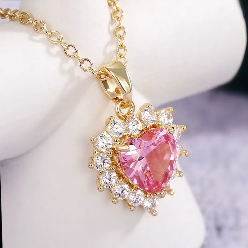 Pink Magic Heart Necklace LIN36