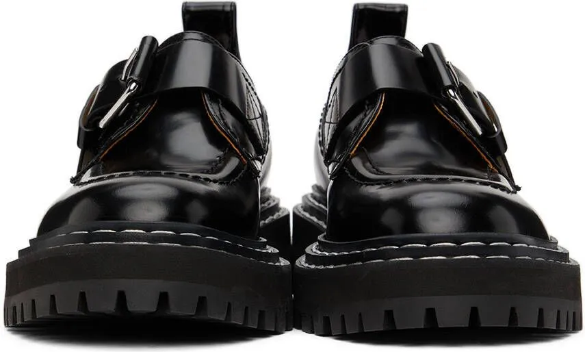 Proenza Schouler Black Lug Sole Buckle Oxfords