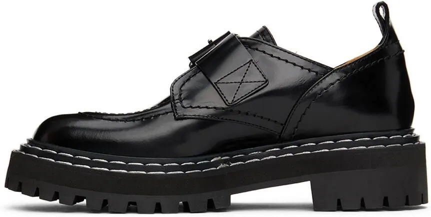 Proenza Schouler Black Lug Sole Buckle Oxfords