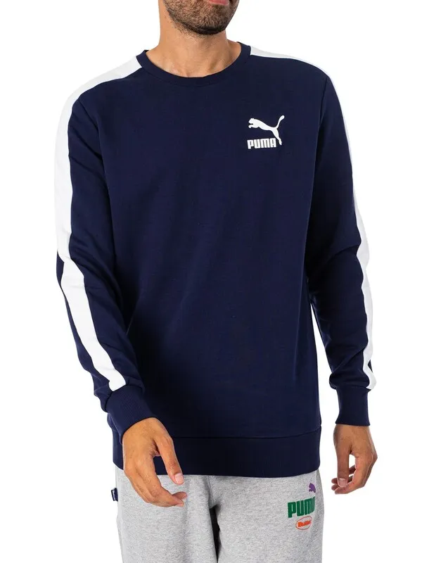 Puma T7 Crew Sweatshirt - Peacoat