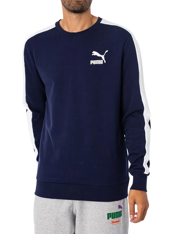 Puma T7 Crew Sweatshirt - Peacoat