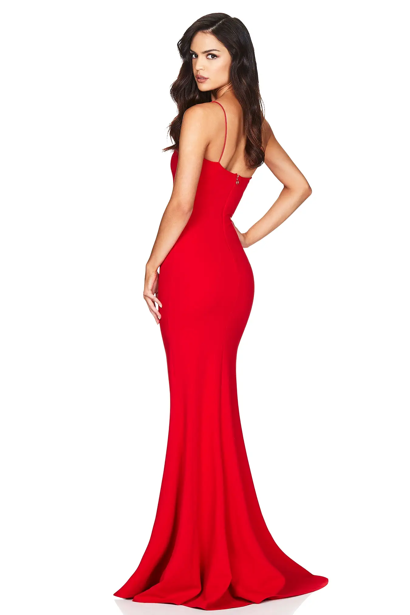 Red One Shoulder Jasmine Gown