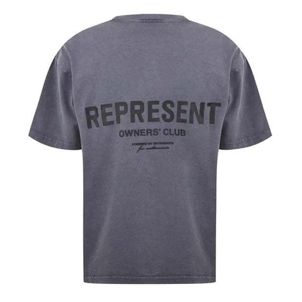 REPRESENT  |Crew Neck Unisex Street Style Plain Cotton Short Sleeves