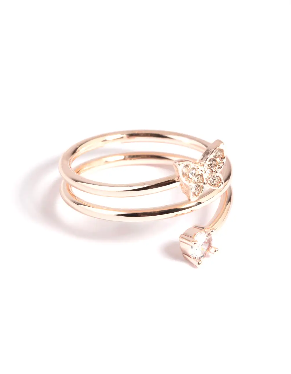 Rose Gold Butterfly Wrap Ring