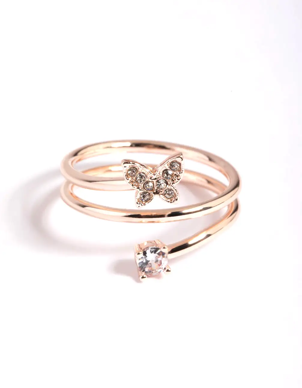 Rose Gold Butterfly Wrap Ring