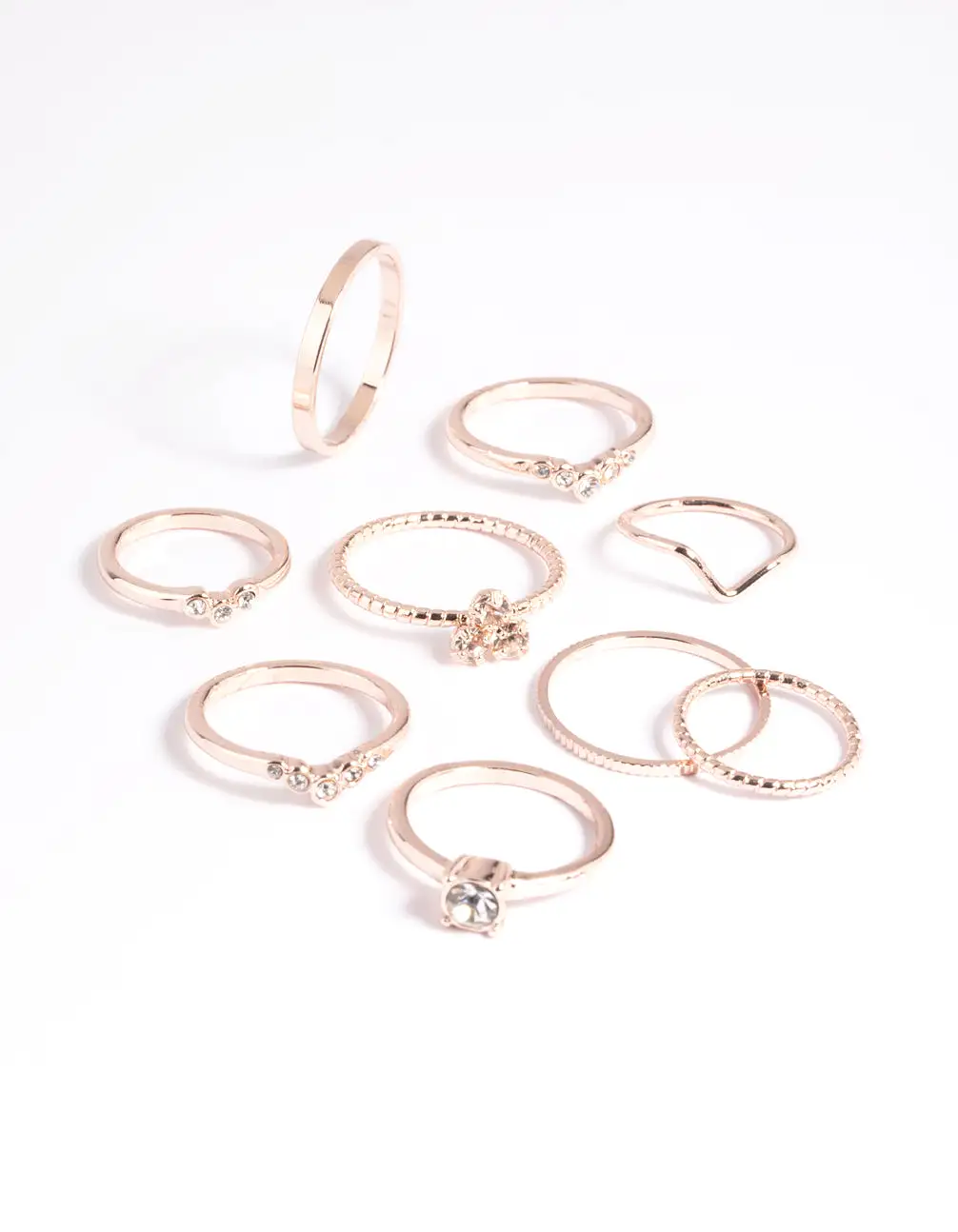 Rose Gold Fine Faux Ring Pack