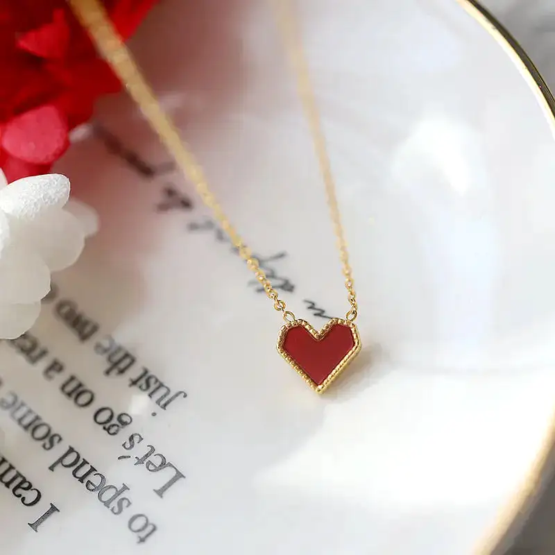 Ruby Heart Necklace LIN52