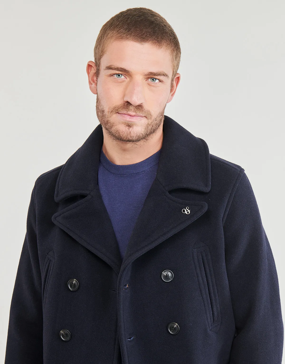 Scotch & Soda Wool Blend Peacoat