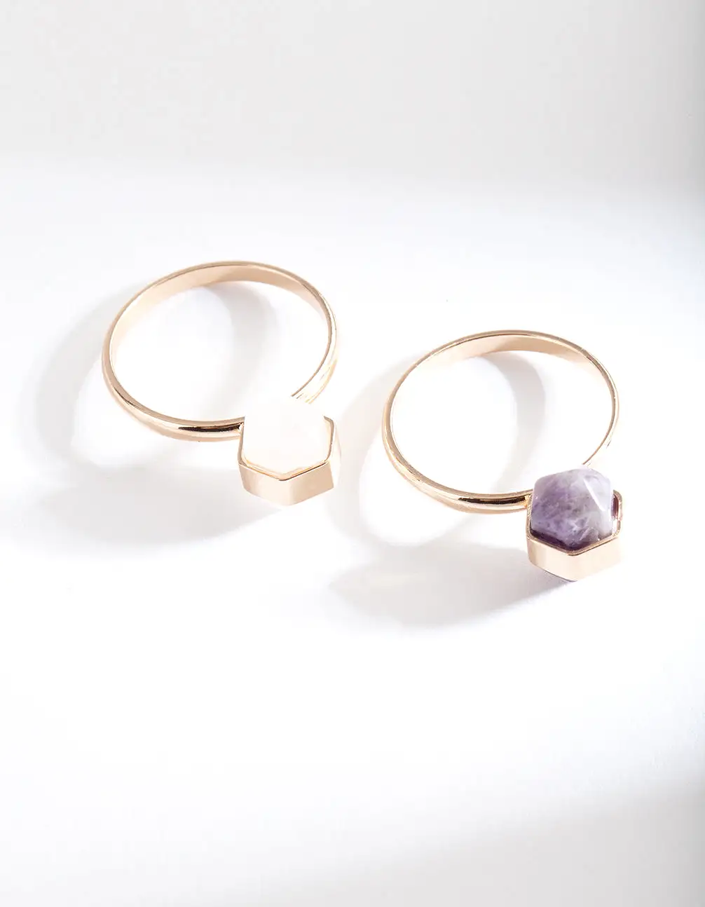 Semi-Precious Mini Shard Ring Stack