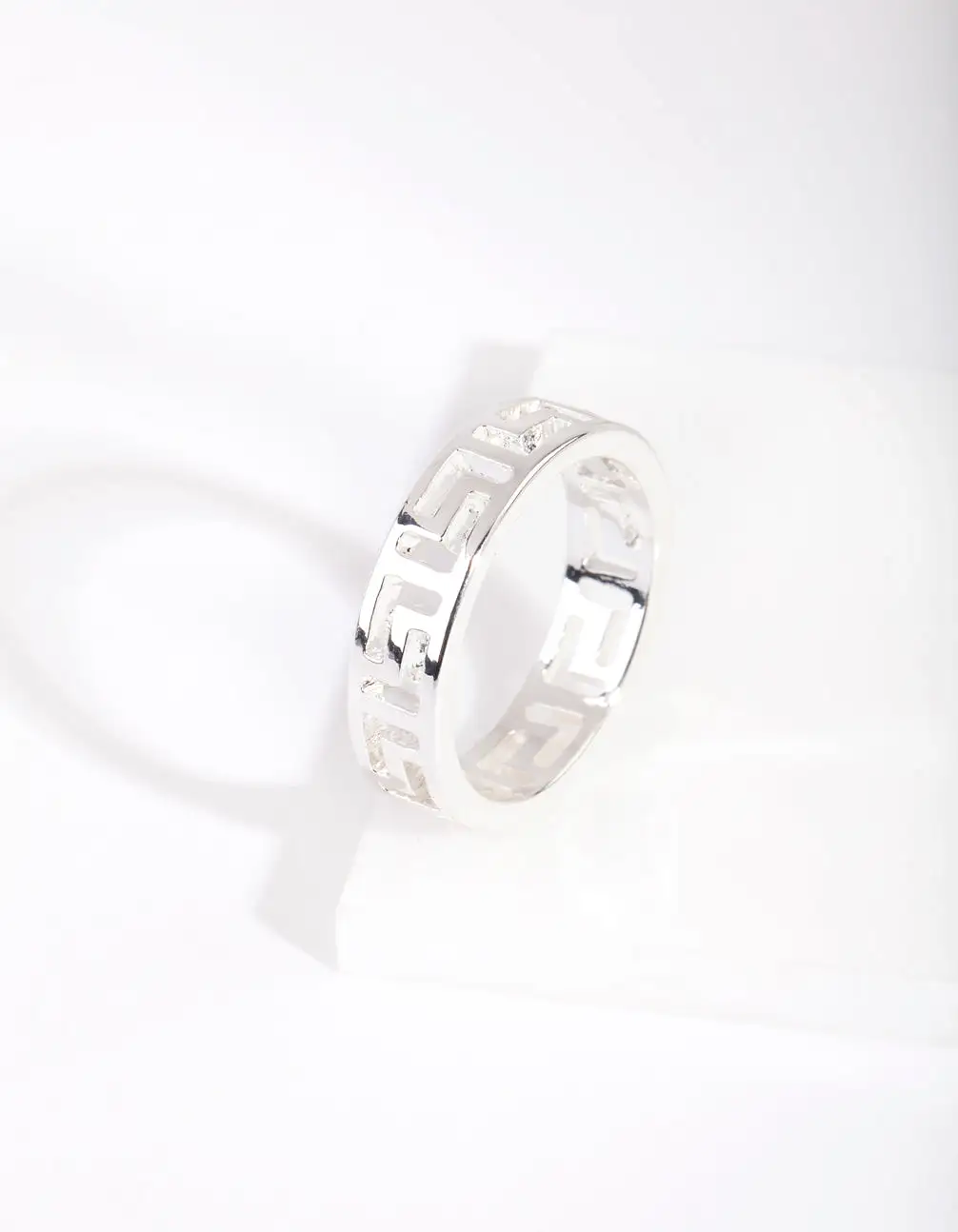 Silver Geometric Ring