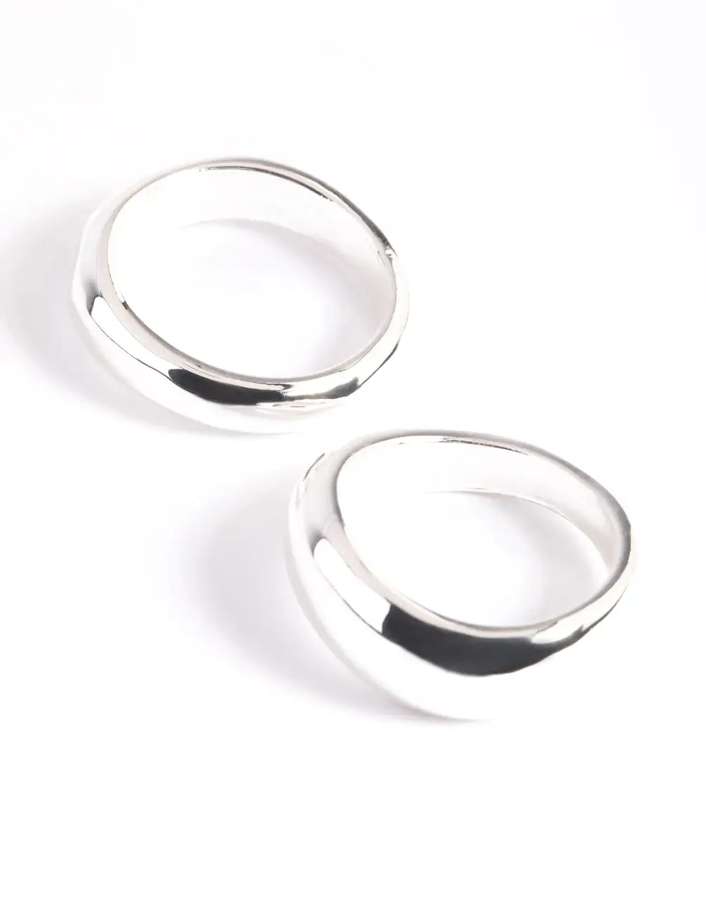 Silver Plated Irregular Ring Set