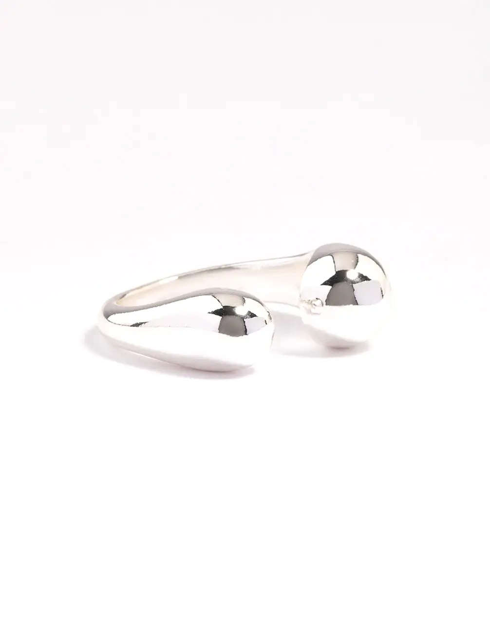 Silver Plated Open Sphere Ring