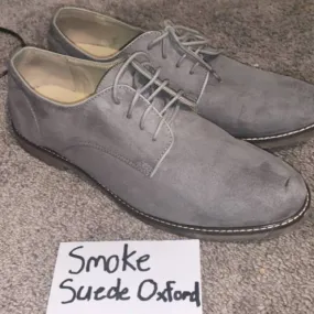 Smoke suede oxfords