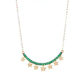 Starry Green Rain Necklace