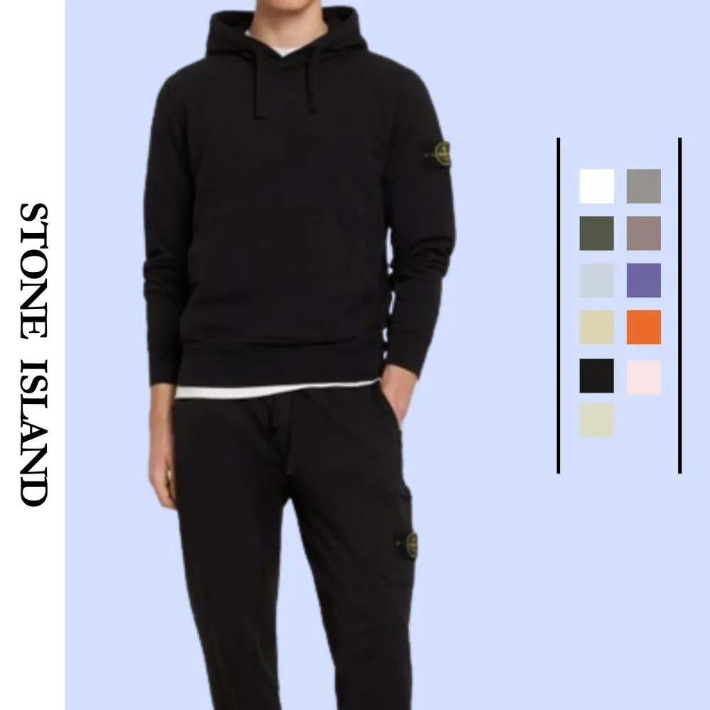 STONE ISLAND  |Long Sleeves Plain Cotton Bridal Logo Outlet Sweatshirts