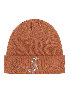 Supreme New Era Swarovski S Logo Beanie Brown [SS21]